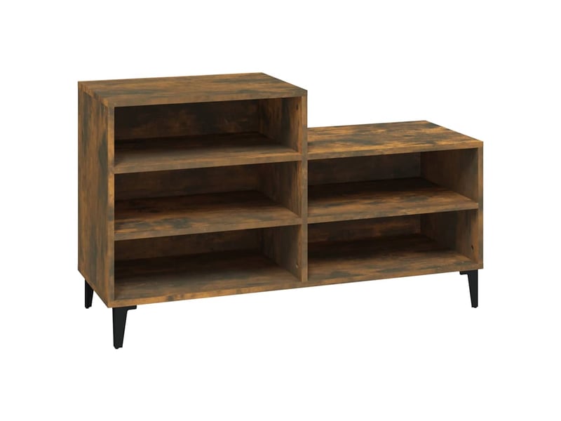  Meuble à chaussure | armoire à chaussures chêne fumé 102x36x60 cm bois d'ingénierie shl725  - Conforama A