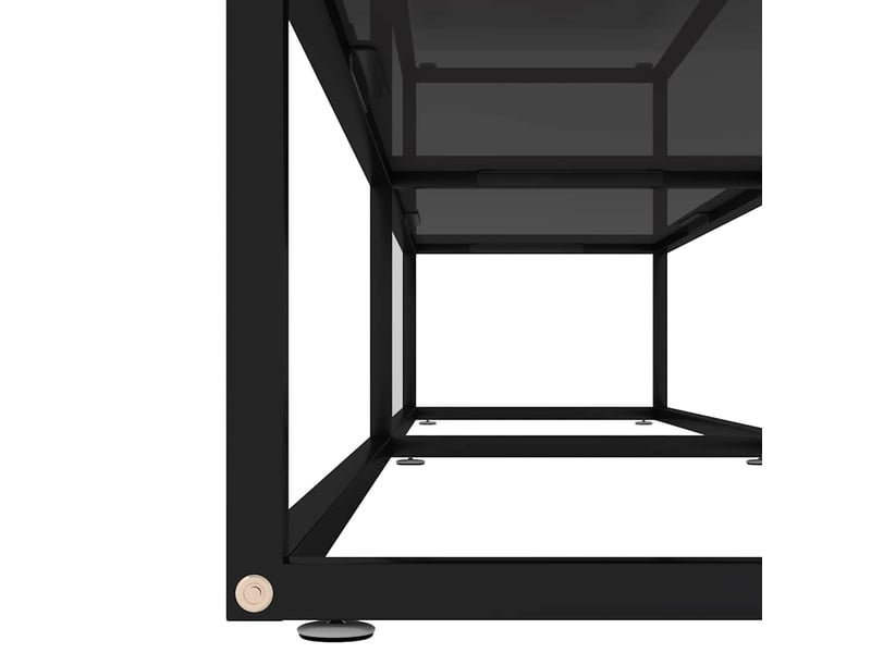  Meuble tv - banc tv - meuble de rangement noir 200x40x40,5 cm verre trempé  - Conforama E