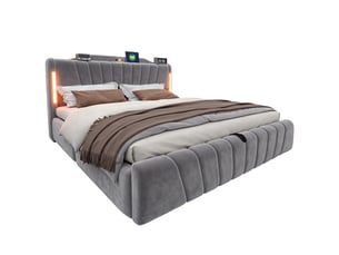 Lit coffre 180x200 cm Morn Vibe coloris gris