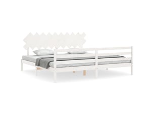Lit 2 places 200x200 cm coloris blanc