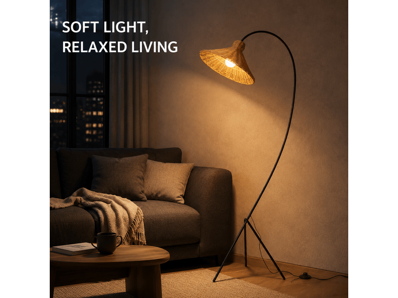  Lampadaire en rotin tressé – sans ampoule ASLED-764 - Conforama D