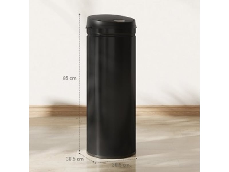 Poubelle à déchets 50 l à capteur sensor, fonction soft-close, poubelle sans contact en acier inoxydable pour une cuisine hygiénique - Conforama E