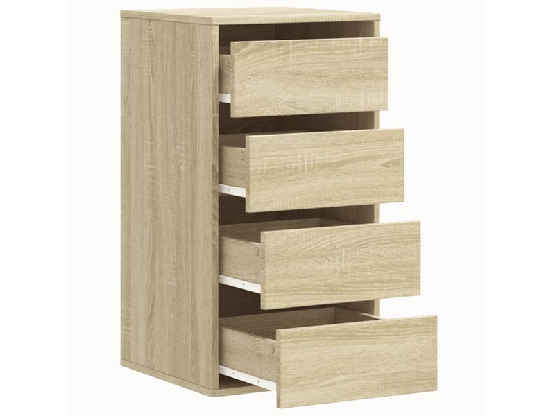  Commode chambre adulte, commode d'angle chêne sonoma 40x41x76 cm bois d'ingénierie  - Conforama E