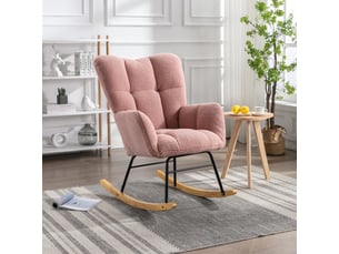 Fauteuil fixe  <strong>ROLIPO</strong> Tissu rose