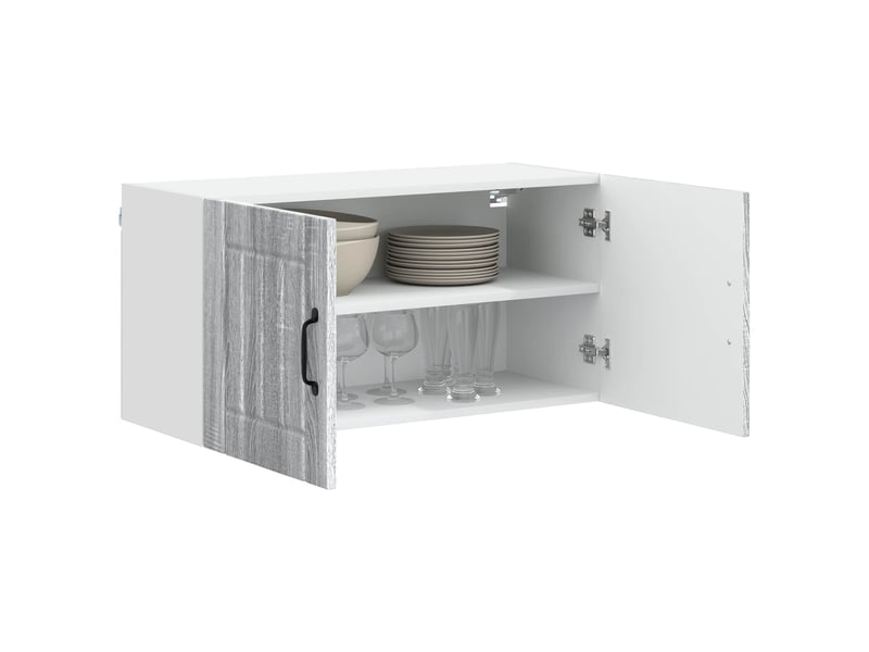 Meuble mural de cuisine, armoire de cuisine sonoma gris 80x31x40cm - Conforama C
