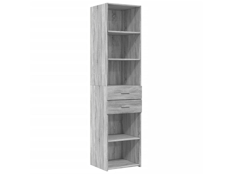  Buffet haut - bahut - meuble de rangement sonoma gris 45x42,5x185 cm bois d'ingénierie  - Conforama A