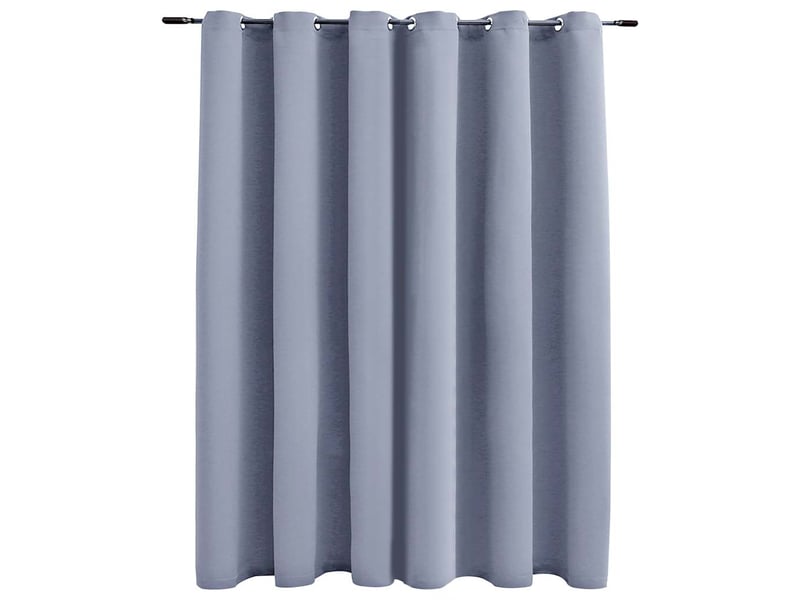  Rideau occultant, rideau black-out avec anneaux en métal gris 290x245 cm cf43948  - Conforama A