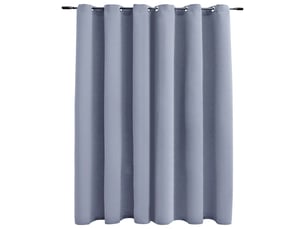 Rideau occultant, rideau black-out avec anneaux en métal gris 290x245 cm cf43948