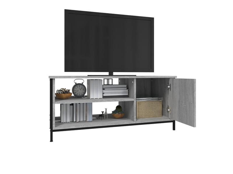  Meuble tv - banc tv - meuble de rangement sonoma gris 100x40x45 cm bois d'ingénierie  - Conforama D