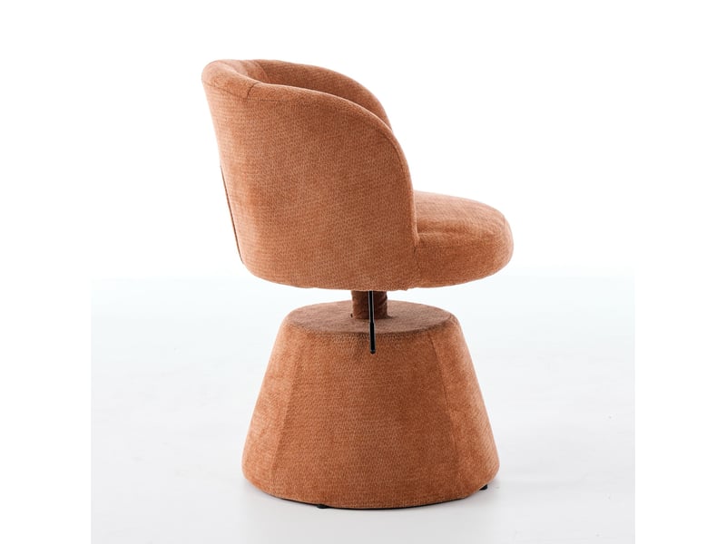  Tabouret de bar pivotant de1878og terracotta réglable en hauteur avec revêtement chenille 360°  - Conforama D