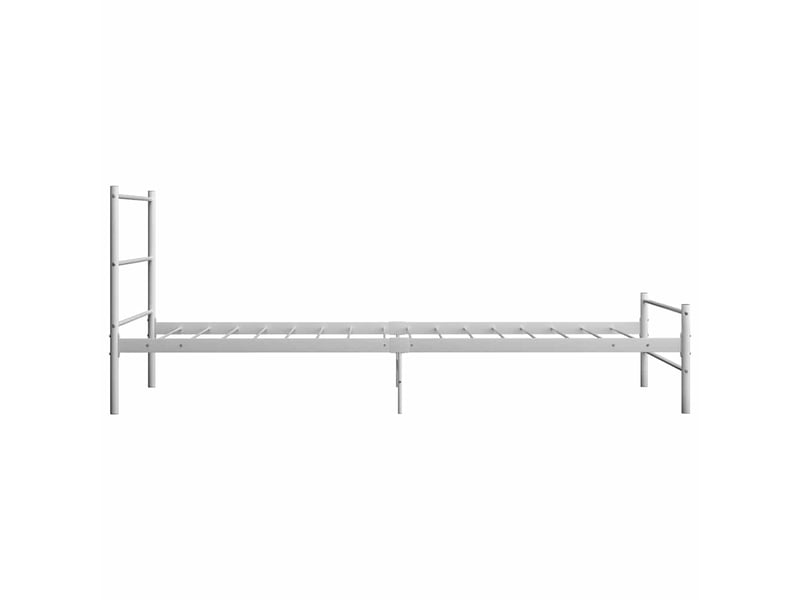  Lit simple- lit adulte -  cadre de lit sans matelas blanc métal 100x200 cm  - Conforama C
