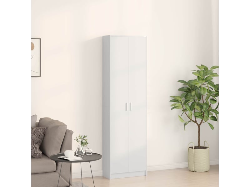  Armoire chambre, armoire de rangement blanc 55x25x189 cm bois d'ingénierie  - Conforama D