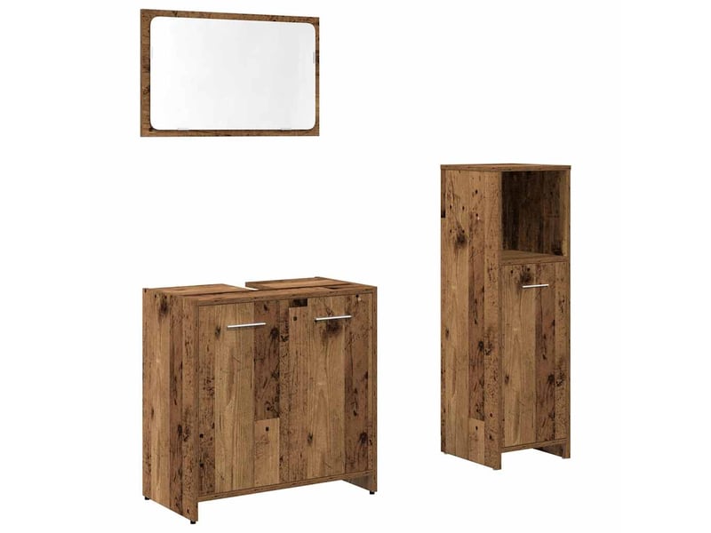  Ensemble de meubles salle de bain 3 pcs bois d'ingénierie cf63942  - Conforama A