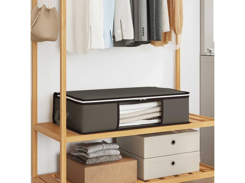 Boîte de rangement avec fenêtre latérale transparente 6 pcs gris shl27944 - Conforama B