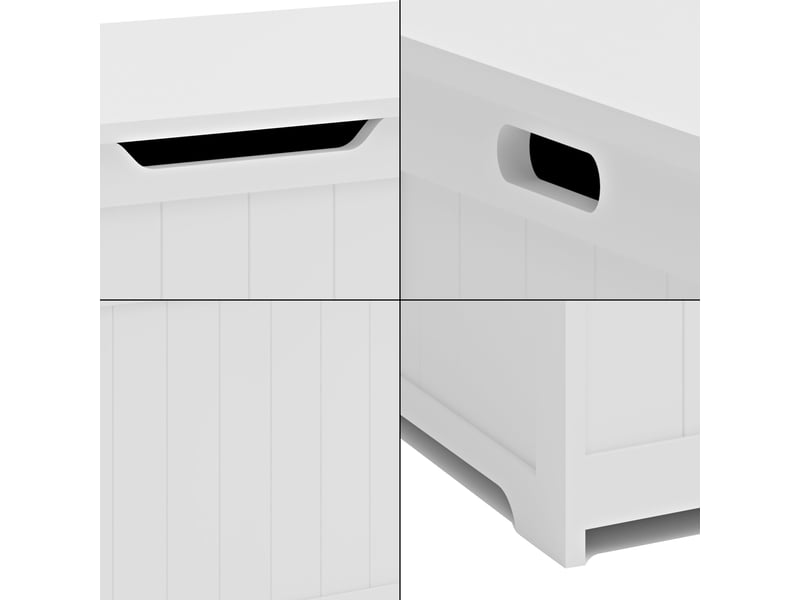  Coffre à jouets 80 x 40 x 45 cm blanc 03_0009285  - Conforama D