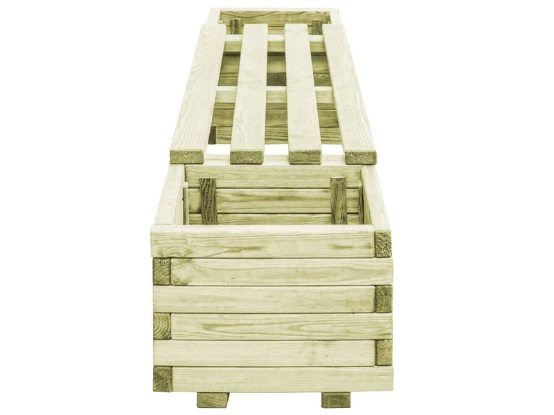  Banc de jardin à jardinières bois de pin imprégné 02_0001366  - Conforama C