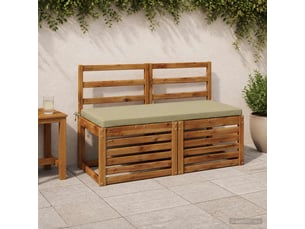 Lot de 2 coussins de banc, coussins d'assise soest 100 % polyester vert clair cf57560