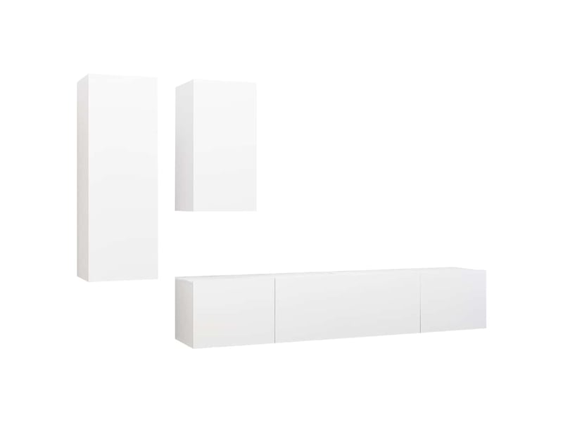  Ensemble de meubles tv 4 pcs blanc bois d'ingénierie shl6114  - Conforama A