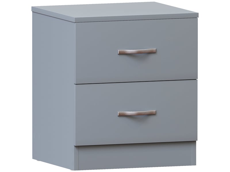  Table de chevet riano, commode de nuit, chambre, rangement, 47x40x36cm, gris, 2 tiroirs 3331469 - Conforama A