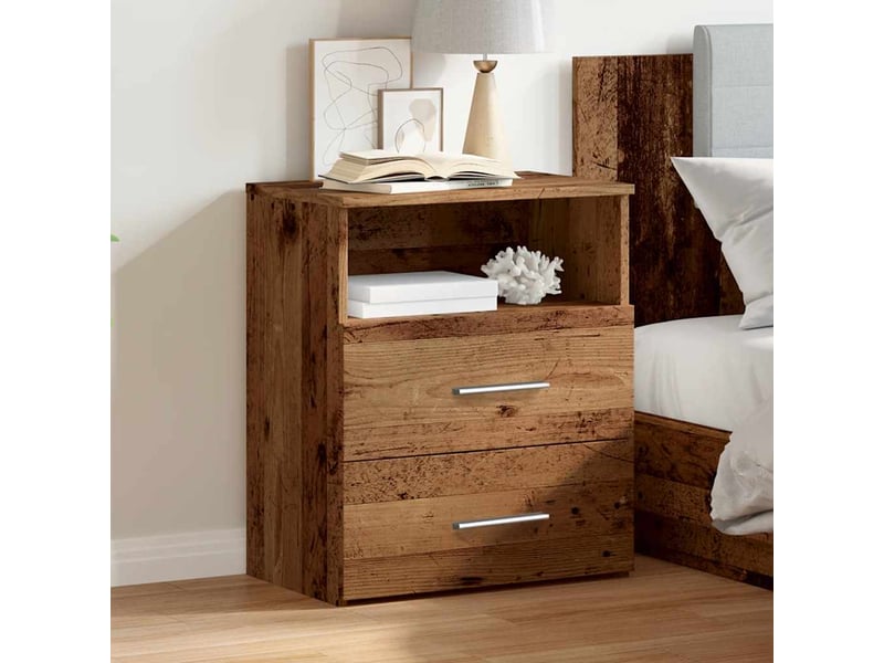  Table de chevet - cabinet de chevet - table de nuit vieux bois 50x32x60 cm bois d'ingénierie  - Conforama B