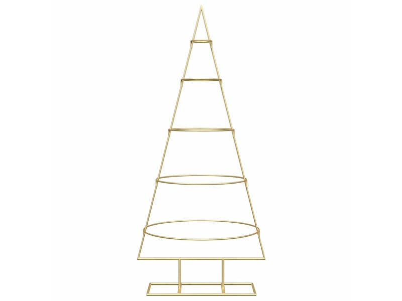  Sapin de noël, arbre de noël en métal avec support kuopio 125 cm acier doré  - Conforama E