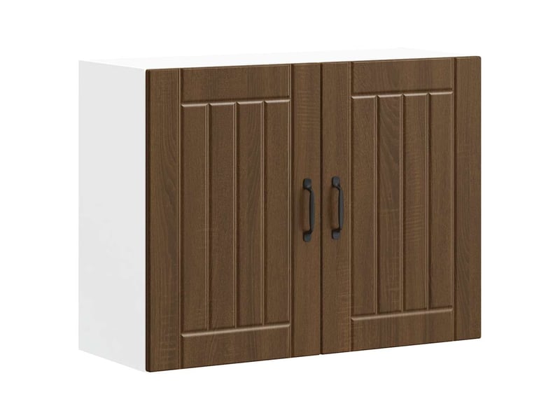 Meuble de rangement, armoire murale de cuisine lucca chêne marron bois ingénierie shl6006  - Conforama B