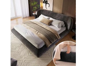 Lit 2 places 140x190 cm <strong>HAUSS SPOLE</strong>  <strong></strong> coloris gris