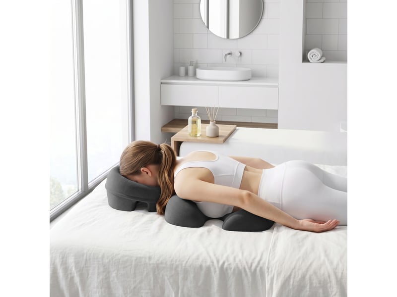  Appui-tête de massage pour lit, soutien poitrine et visage, pour massage, bien-être et sommeil  - Conforama B
