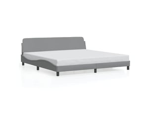 Lit 2 places 200x200 cm coloris gris