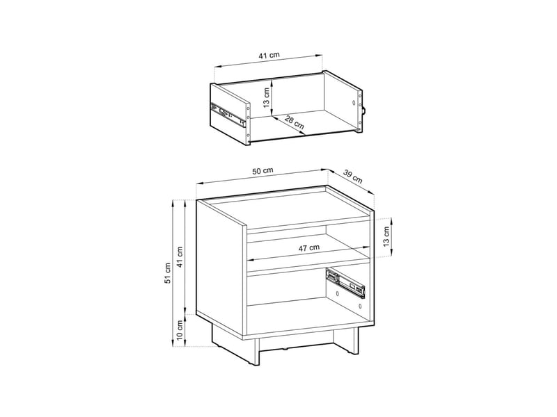 Table de chevet cassara avec tiroir en bois CASSARA - Conforama E