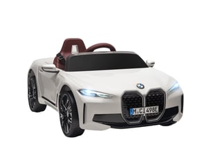 Voiture électrique pour enfants licence bmw i4 12v avec télécommande mp3 musique lumières et ceinture 115x67x45 cm noir