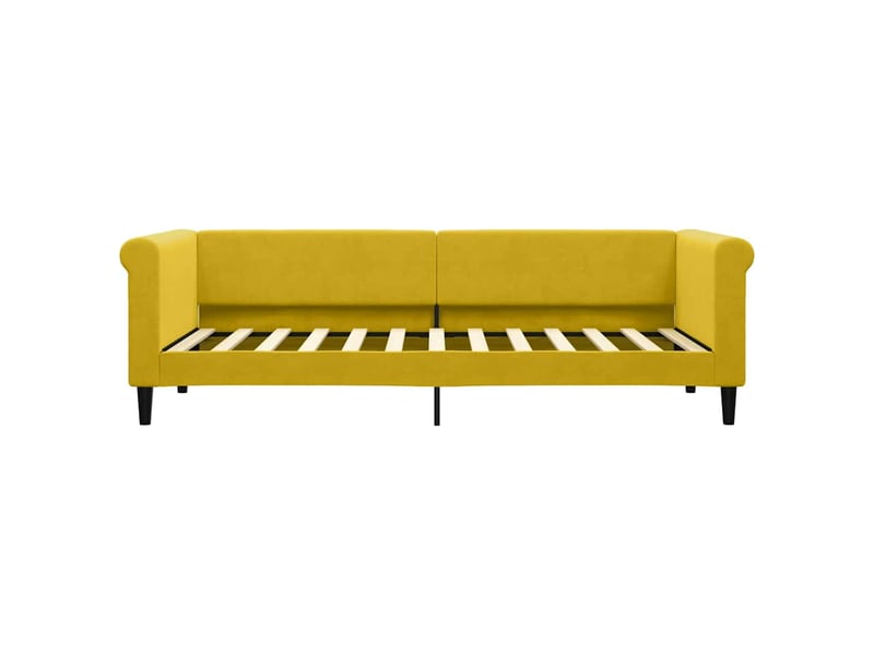  Lit simple- lit adulte -  lit de repos sans matelas jaune 80x200 cm velours  - Conforama B