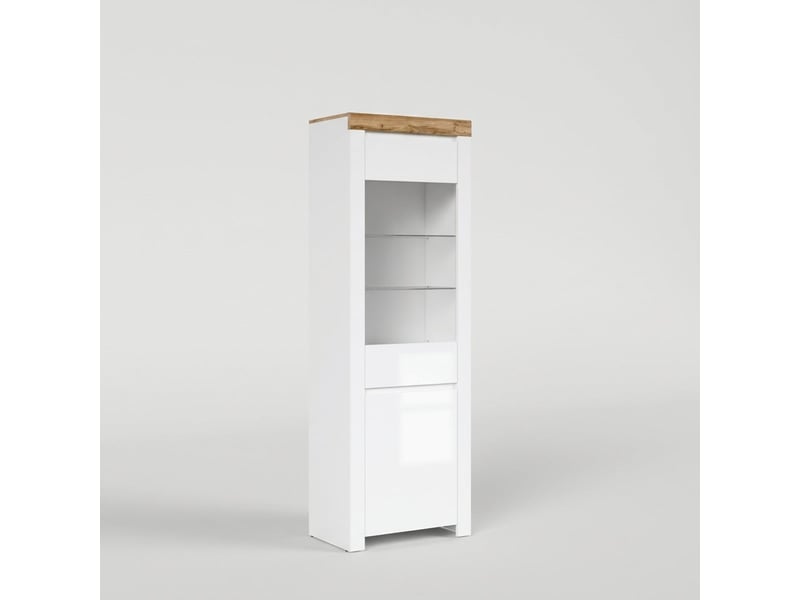  Vitrine haute holten avec porte et étagères en verre  - Conforama A