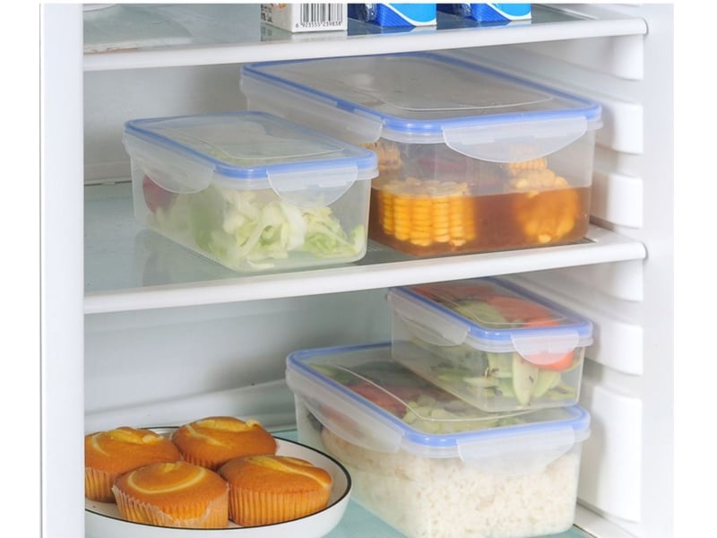  Lot de 7 récipients en silicone avec clips de fermeture – conservation alimentaire, bleu  - Conforama D