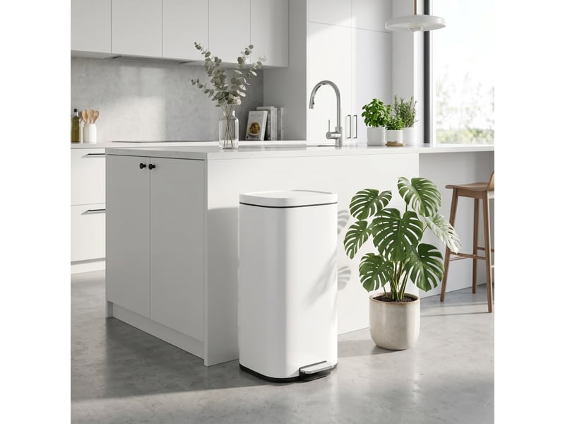  Poubelle de cuisine à pédale 30 l avec fermeture silencieuse westcott  - Conforama C