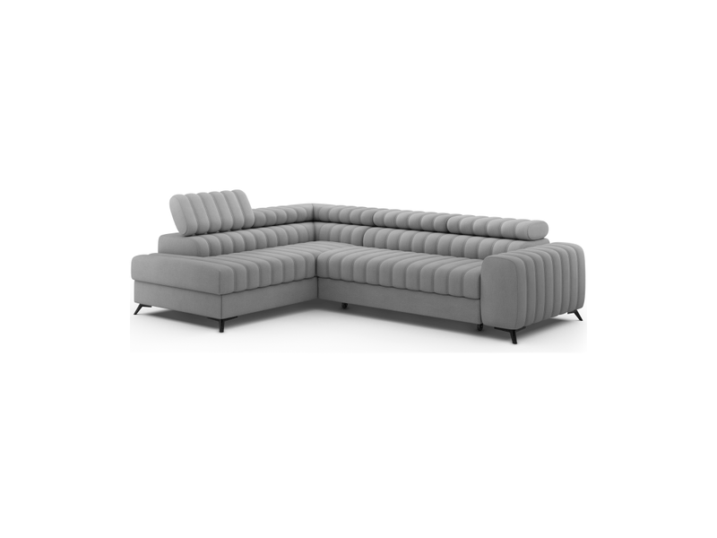  Canapé d'angle contemporain kanedojo gris angle gauche  - Conforama A