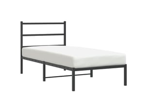 Lit simple 90x200 cm coloris noir