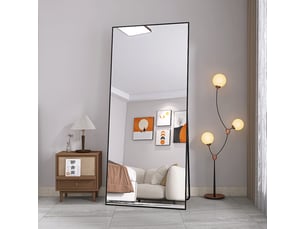 Miroir rectangulaire à fixer coloris noir <strong></strong> <strong></strong> - 80 cm x 80 cm