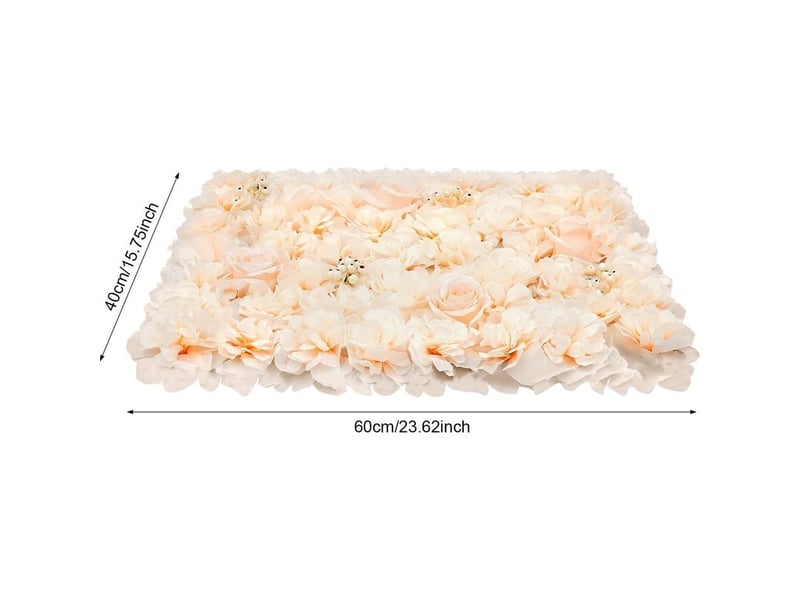  Panneaux muraux artificiels imitation fleur, cérémonie, ligne, décoration de fond de mariage, 40x60 centime blanc art floral wall  - Conforama D