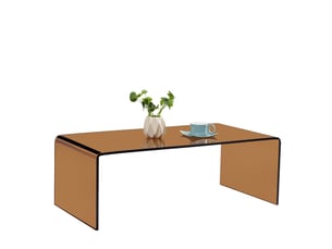 Table basse rectangulaire coloris marron MAISENTIEL  - 50 cmx100 cm