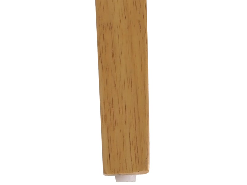  Lot de 6 chaises de salle à manger dossier haut assise rembourrée et protections de sol tissu taupe et bois massif d’hévéa 04_0010143  - Conforama C