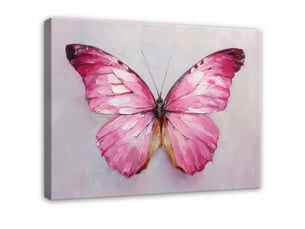 Tableau décoration murale impression sur toile papillon béton rose - 60x40 cm - tableau décoration murale chambre et salon