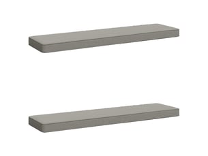 Lot de 2 coussins de banc, coussins d'assise vught 100 % polyester gris cf58471