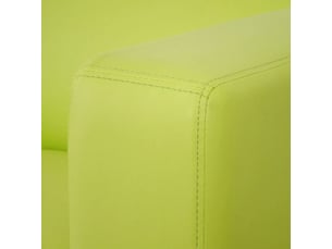 Canapé droit fixe DECOSHOP 26 2 places Cuir / Croûte de Cuir vert