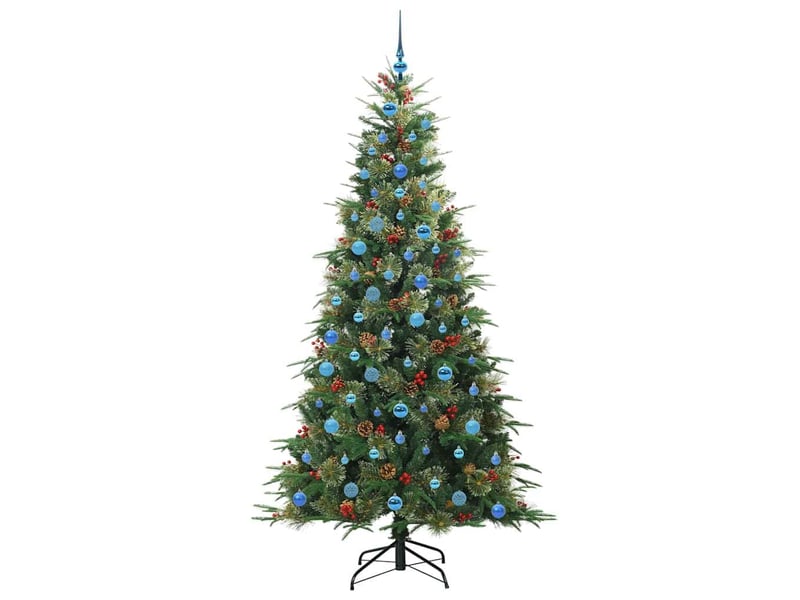  Sapin de noël - arbre de noël artificiel à branches articulées vert 210 cm  - Conforama D