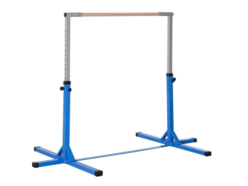  Barre de gymnastique enfant réglable 194 x 121 cm – bleue – 13 hauteurs, jusqu’à 75 kg, intérieurextérieur  - Conforama A