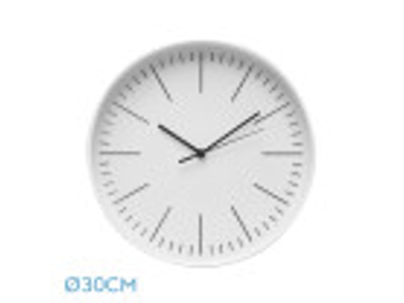 Horloge murale fabrilamp hera ø 30 cm blanc mouvement continu 190910001 - Conforama B
