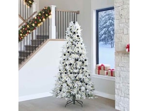 Sapin de noël, arbre de noël artificiel à branches articulées blanc 240 cm shl2144