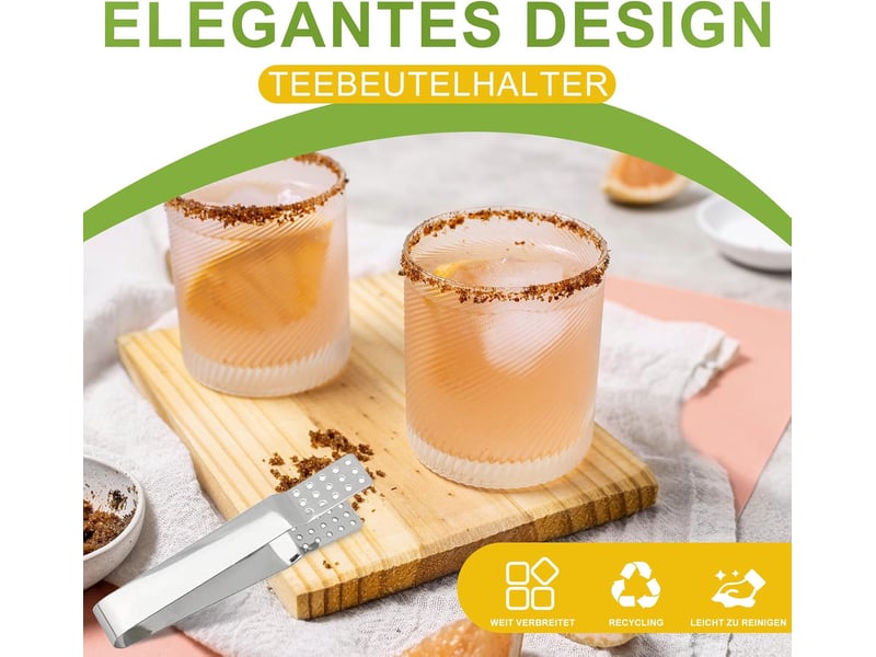  Lot de 5 pinces à sachet de thé en acier inoxydable résistant à la chaleur -anti-brûlure- résistant à la chaleur - durable - pour thé en vrac, glaçons NO Commercial reference - Conforama C