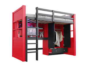 Lit mezzanine 90x200 cm <strong>ARTBEDDING</strong>  <strong></strong> coloris bicolore